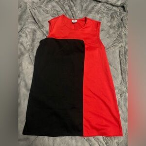 Mod style red and black worthington tunic